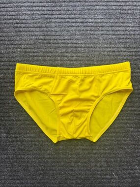 Men's Yellow Swim Trunks – Classic Brief Swimwear